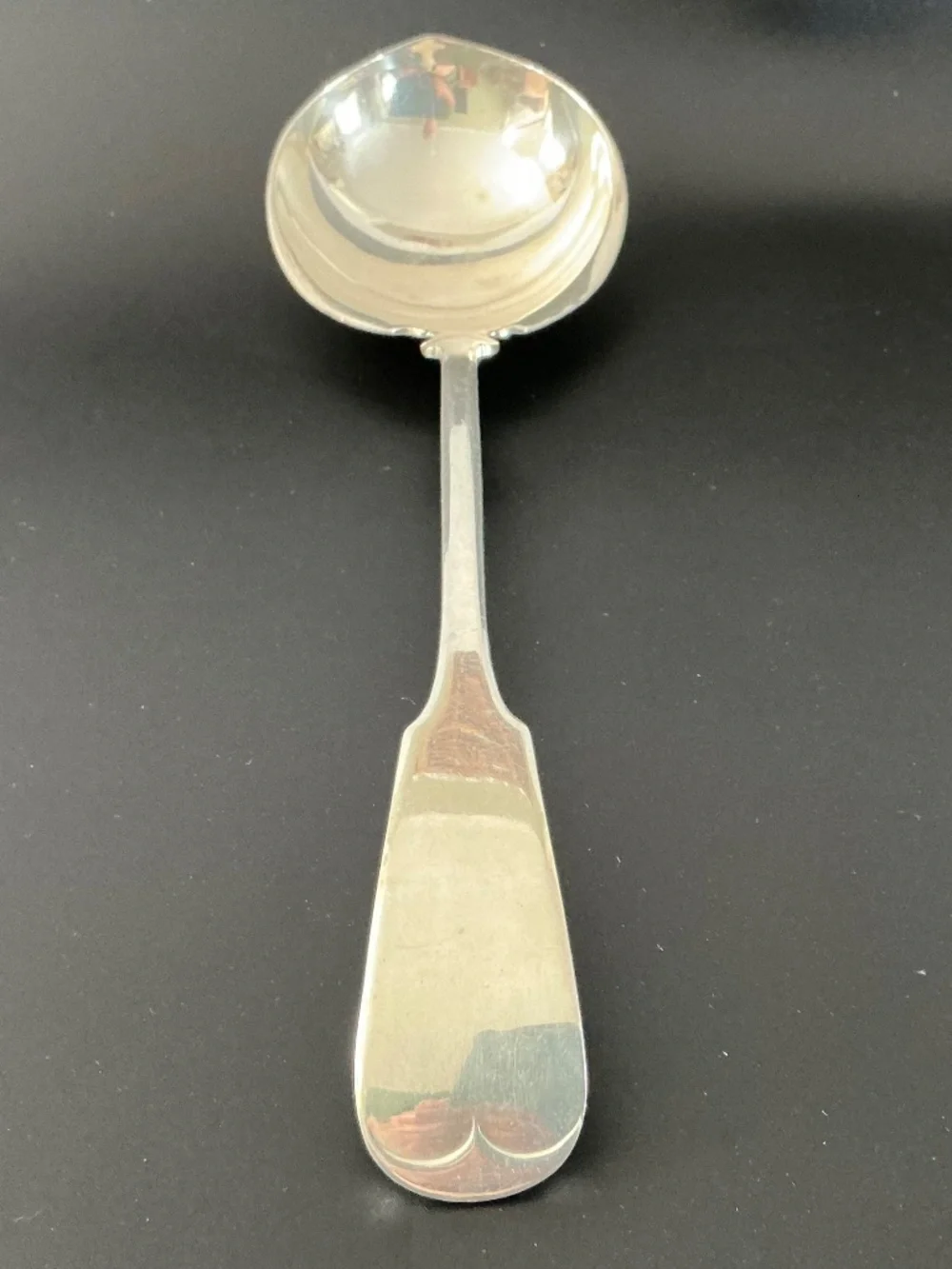 Antique Victorian Silver Plate Serving Ladle Tipped Pattern 1800s Double Plating